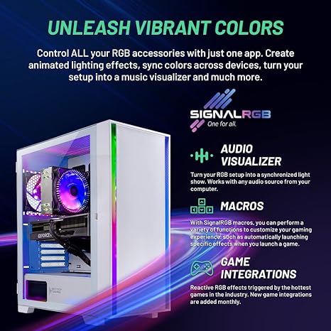 Skytech Shiva II Gaming PC Desktop i5-12400F 16GB 512GB SSD RTX 3060 - White - Like New