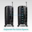 AMERICAN TOURISTER STRATUM 2.0 HARDSIDE EXPANDABLE LUGGAGE JET BLACK 3PC - Brand New