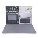 J&V TEXTILES STONE BATH MAT DIATOMACEOUS 24" X 15", DOVE GRAY - Like New