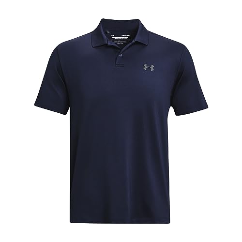 UNDER ARMOUR MEN'S MATCHPLAY GOLF POLO - SIZE: MEN M - MIDNIGHT NAVY/PITCH GRAY - Brand New
