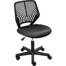 Yaheetech Small Desk Chair, Armless Adjustable Swivel Seat, Black - Brand New