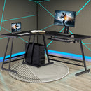 DREAMLIFY L-SHAPE COMPUTER DESK HOME OFFICE DESK - BLACK - Like New