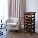 URFORESTIC 28-Bottle Wine Rack Table Top 7-Tier Free Standing (Walnut Stain) - Brand New