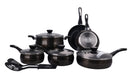PAULA DEEN PD12PASSBK 12 PIECE COOKWARE SET - BLACK - Like New