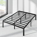 ZINUS VAN 16 " METAL PLATFORM BED FRAME STEEL, SLAT SUPPORT KING - BLACK - Like New