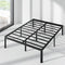 ZINUS VAN 16 " METAL PLATFORM BED FRAME STEEL, SLAT SUPPORT KING - BLACK - Like New
