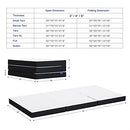 S SECRETLAND Folding Mattress Gel Memory Foam Mattress Topper Black 31"*75"*3" - Brand New