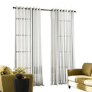 CURTAINWORKS 1PC 59"X144" SHEER SOHO WINDOW CURTAIN PANEL 068-03-4008 WHITE - Like New