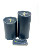 LUMINARA FLAMELESS CANDLE BATTERY POWERED SET OF 2 5"/ 7" WITH REMOTE - BLACK Like New