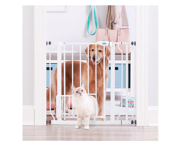 0930-PW CARLSON PET PRODUCTS METAL GATE - WHITE - Like New