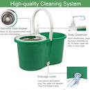 Spin Mop and Bucket with Wringer Set, 360° Spinning Mop Bucket System (Green) - Brand New