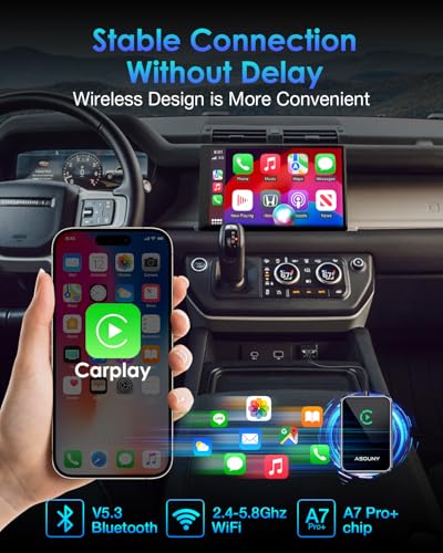 ASOUNY WIRELESS CARPLAY ADAPTER CARPLAY WIRELESS ADAPTER IOS 10+ - GREY - Like New