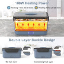 HERRFILK ELECTRIC LUNCH BOX FOOD HEATER 100W 4 IN 1 ULTRA QUICK - MOON BLUE - Like New