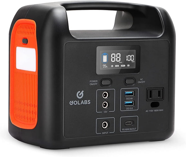 GOLABS R150 Portable Power Station, 204Wh LiFePO4 Battery- BLACK Like New