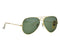 RAY BAN SUNGLASSES RB3025 AVIATOR CLASSIC GREEN LENSES 58MM UNISEX - GOLD/GREEN - Like New