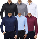 JAMES TAILOR MENS LONG SLEEVE SOLID SLIM FIT DRESS SHIRT - SIZE: MEN XL - GRAY - Brand New