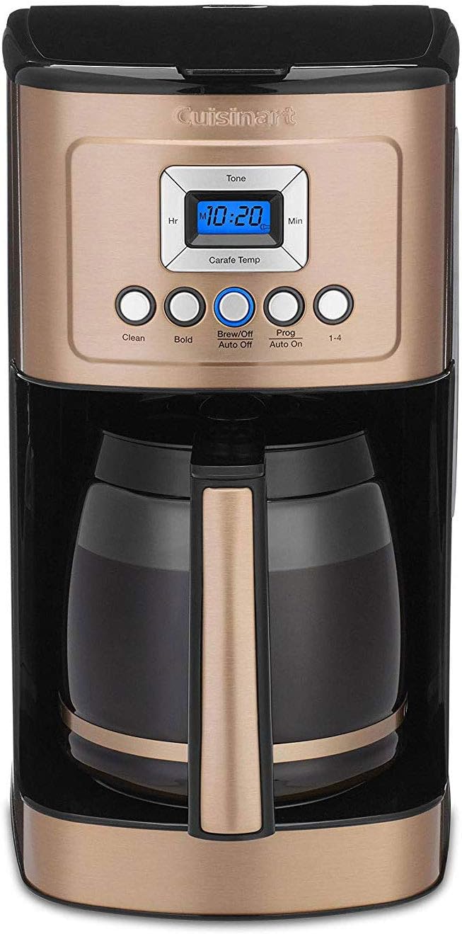 Cuisinart DCC-3200CP PerfecTemp Programmable Glass Carafe Coffeemaker - Copper - Like New