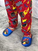 NICKELODEON BLAZE AND THE MONSTER MACHINES BOYS TODDLER PLUSH SLIPPERS - Like New