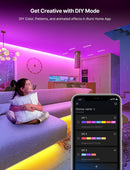 NEXILLUMI LED STRIP LIGHTS 30M, RGB MUSIC SYNC COLOR CHANGING LED LIGHT - Like New