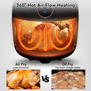 Air Fryer 4.2QT Airfryer Freidora de Aire 8 Cooking Functions Screen - Black - Brand New
