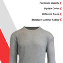JMTH-3800HG Galaxy by Harvic Men's Crew Neck Thermal Shirt Gray S - Brand New