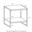 FURINNO CAMNUS MODERN LIVING 2-TIER END TABLE, FRENCH OAK GRAY - Like New