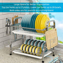 ISPECLE Dish Drying Rack 304 Stainless Steel 2 Tier Dish Racks, HP08 - Silver - Brand New