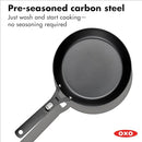 OXO OUTDOOR PRE-SEASONED CARBON STEEL 10" FRYING PAN SKILLET DETACHABLE HANDLE - Like New