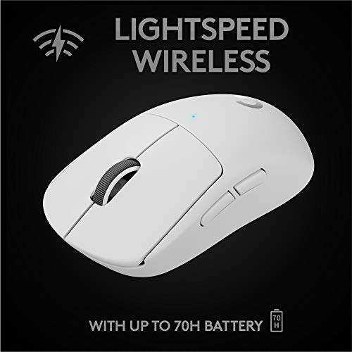 LOGITECH PRO X SUPERLIGHT LIGHTWEIGHT WIRELESS OPTICAL GAMING MOUSE WHITE - Like New
