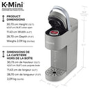 KEURIG K-MINI SINGLE SERVE K-CUP POD COFFEE MAKER, ULTRA-SLEEK DESIGN - GRAY - Like New
