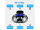 MEGATEK Portable CD Player Boombox with FM Radio, Bluetooth, USB Port, AUX