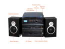 Trexonic 3-Speed Vinyl Turntable Home Stereo System with CD Player, Dual
