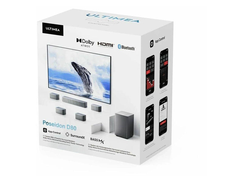 Ultimea Poseidon D80 Dolby Atmos 7.1CH Bluetooth Sound Bar Speaker System