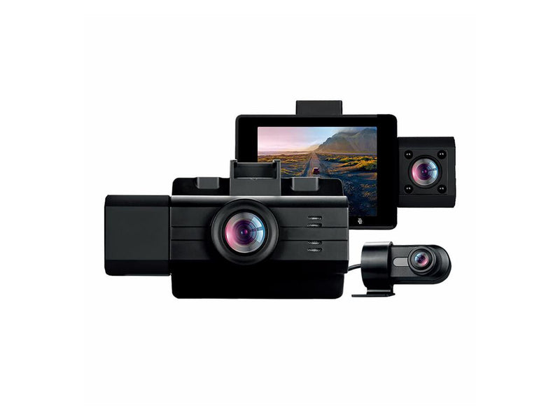 myGEKOgear by Adesso Scout Pro 2K 3-Channel Dash Cam Surveillance Edition with