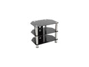 AVF SDC600CM-A up to 32" Chrome Effect / Black Glass Classic - Corner Glass TV
