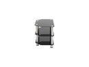 AVF SDC600CM-A up to 32" Chrome Effect / Black Glass Classic - Corner Glass TV