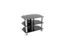 AVF SDC800CM-A up to 42" Chrome Effect / Black Glass Classic - Corner Glass TV