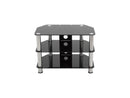 AVF SDC800CM-A up to 42" Chrome Effect / Black Glass Classic - Corner Glass TV