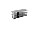 AVF SDC1250CM-A up to 60" Chrome Effect / Black Glass Classic - Corner Glass TV