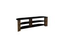 AVF FS1500VARWB-A Up to 75" Walnut / Black Glass Varano Corner TV Stand