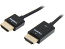 BYTECC HMR-6 Black Ultra Thin HIgh Performance HDMI® Cable with RedMere®