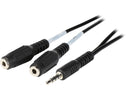 Tripp Lite P318-06N-MFF 6" (x2) 3.5mm 3-Position Female to 3.5mm 4-Position Male