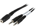 Tripp Lite P318-06N-FMM 6" Audio Headset Splitter Adapter 4 Position 2x 3