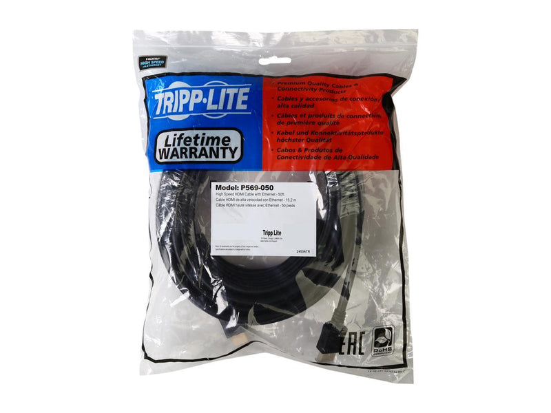 Tripp Lite Standard Speed HDMI Cable with Ethernet, 1080p, Digital Video with