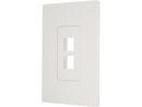 Tripp Lite Single-Gang 2-Port Universal Keystone Wall Plate, Cat5/6/6a, USB,