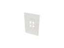 Tripp Lite N080-104 4-Port Single-Gang Universal Keystone Wallplate