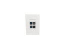 Tripp Lite N080-104 4-Port Single-Gang Universal Keystone Wallplate