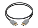 Tripp Lite High-Speed 4K HDMI 2.0a Cable with Gripping Connectors, 3-ft.