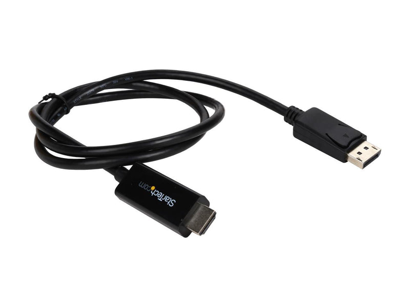 StarTech.com DP2HDMM1MB 3 ft. Black 1 x DisplayPort (20 pin) Male Input to 1 x