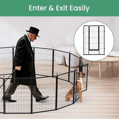 Simple Deluxe Dog Playpen 40" Height 8 Panels Fence Anti-Rust PTPPEN2740Q8BLK - Like New